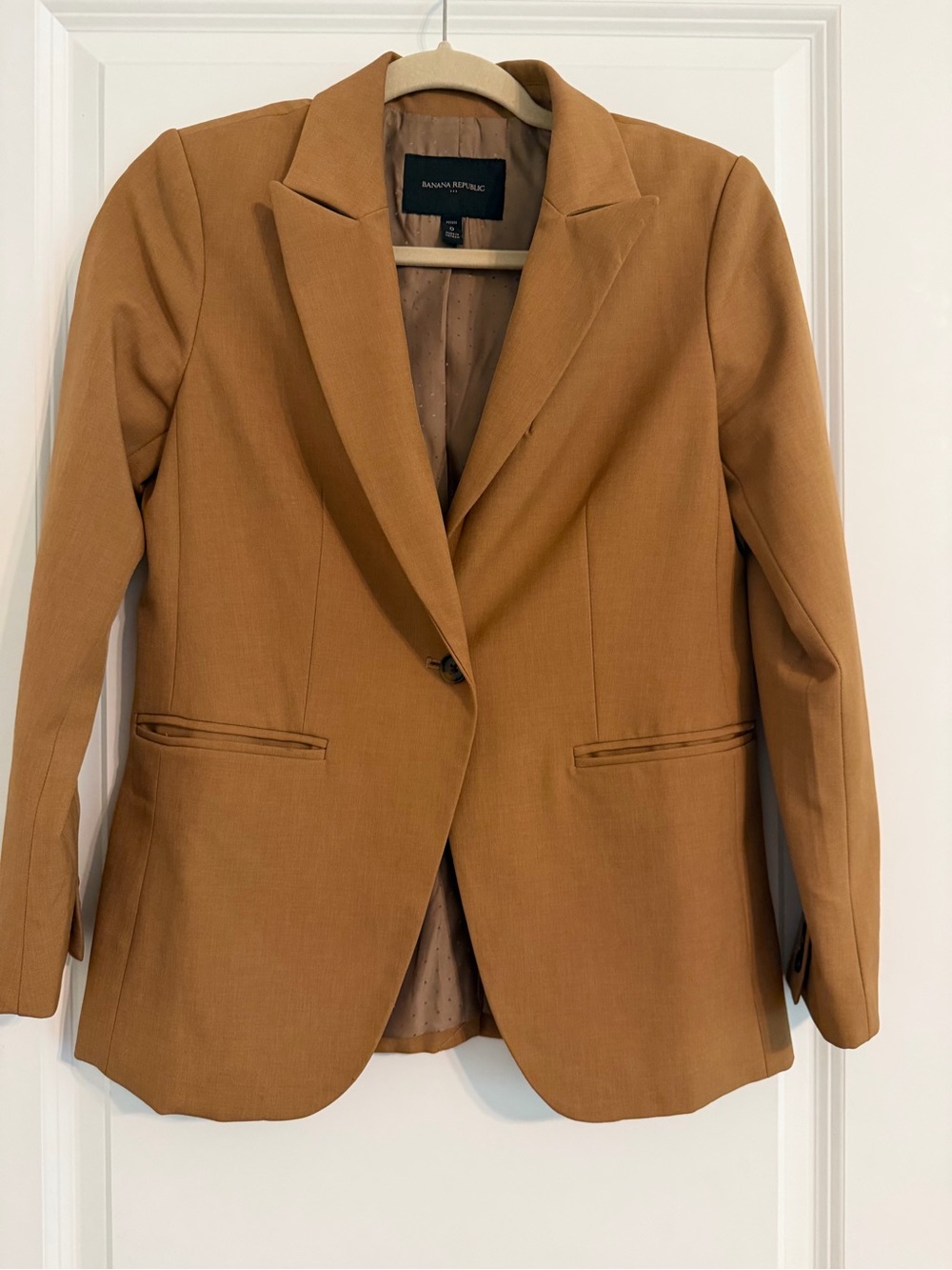 Banana Republic Camel Tailored Blazer | Petite 0